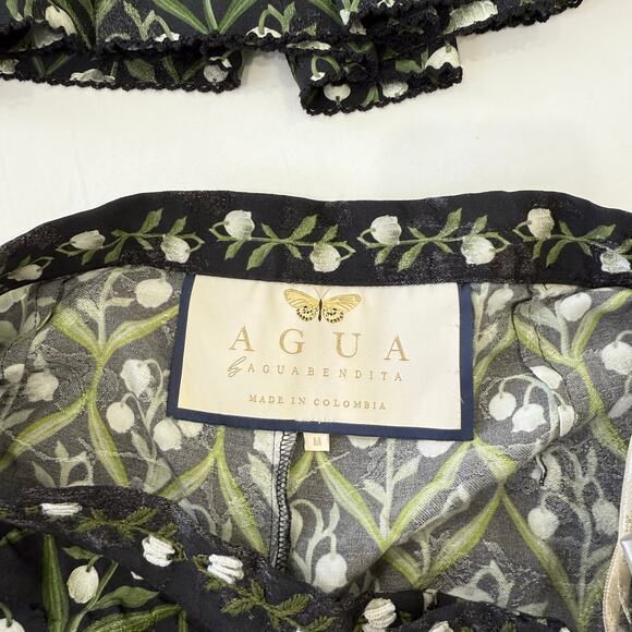 Agua by Agua Bendita Set Urucú Perla off-shoulder Blouse and Shorts Sz M - Picture 11 of 12